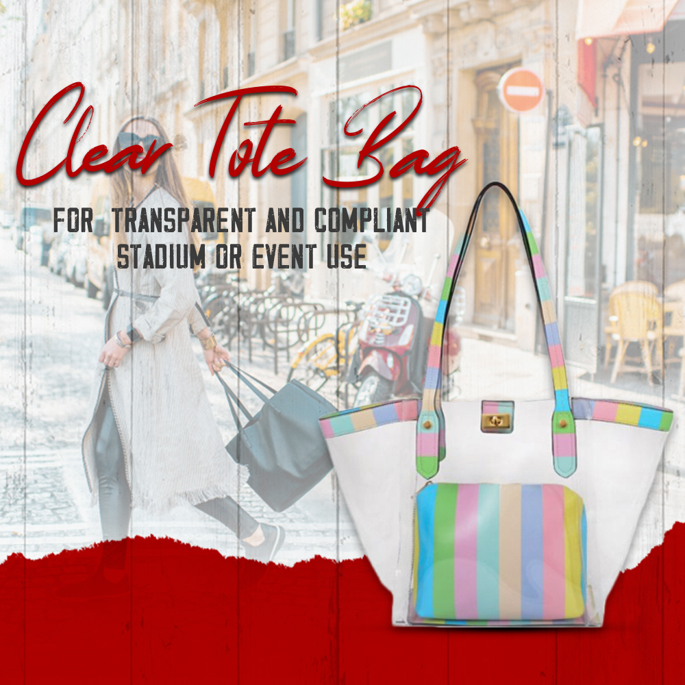 Clear Tote Bags for Transparent and Compliant Stadium or Event Use