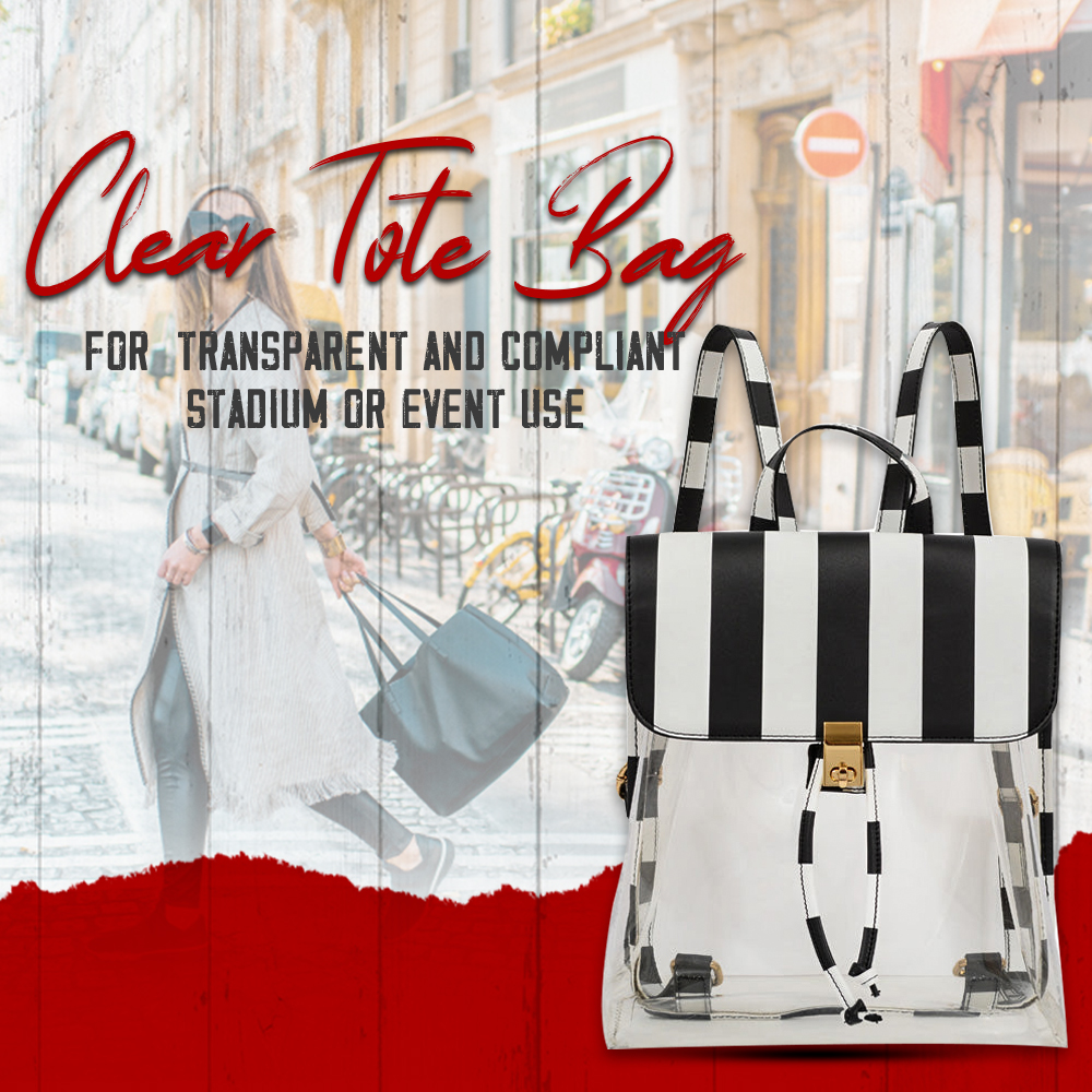 Clear Tote Bags for Transparent and Compliant Stadium or Event Use