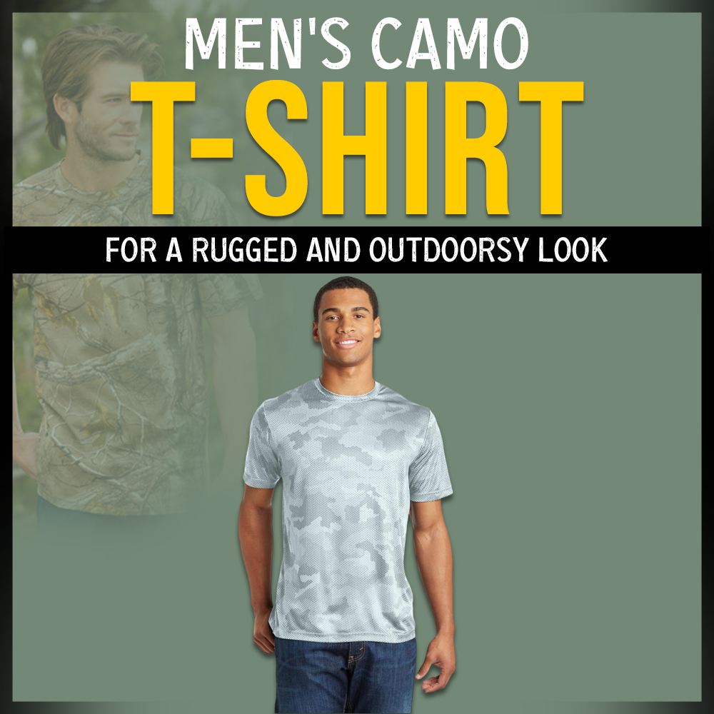 Men's camo T-shirts for a rugged and outdoorsy look