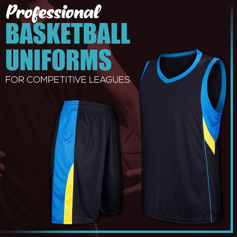 Professional basketball uniforms for competitive leagues