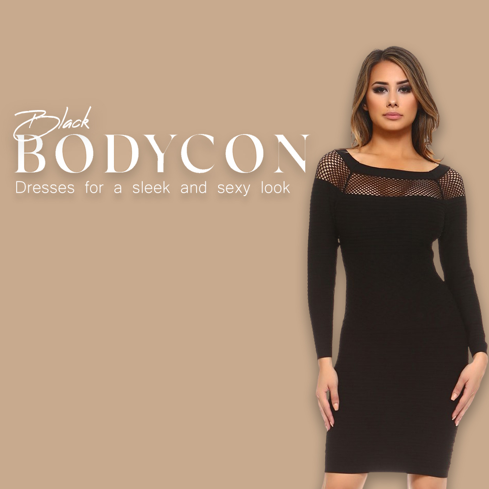 Black Bodycon Dresses for A Sleek and Sexy Look