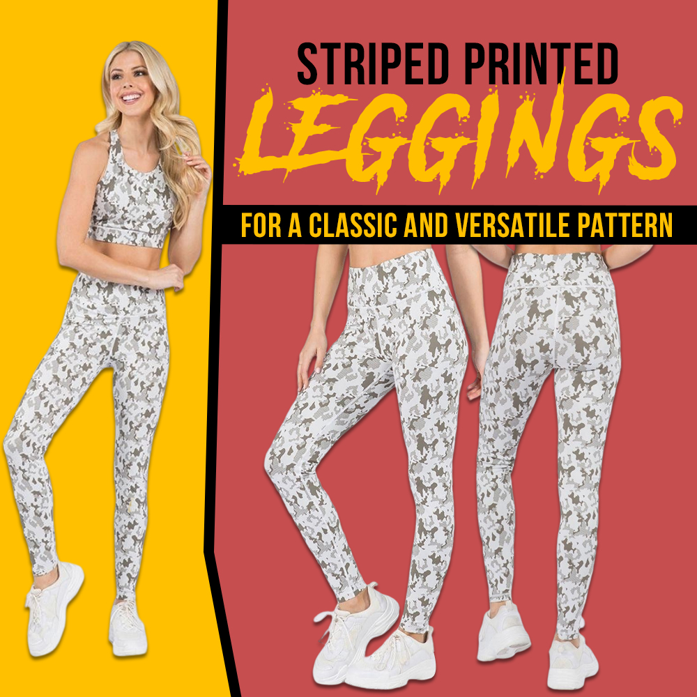 Striped Printed Leggings for A Classic and Versatile Pattern