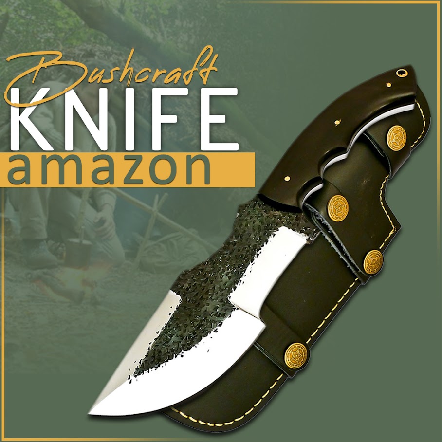 Tracker Knives® Handmade Carbon Steel Bushcraft Knife Sharp Edge With Black Rezan Handle