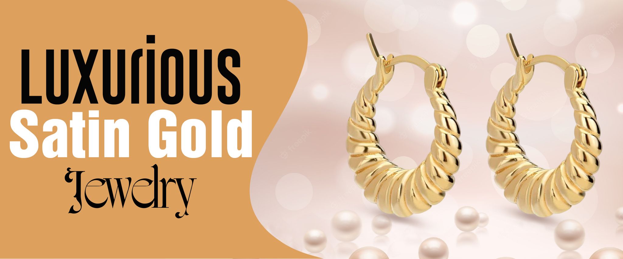 Luxurious Satin Gold Jewelry