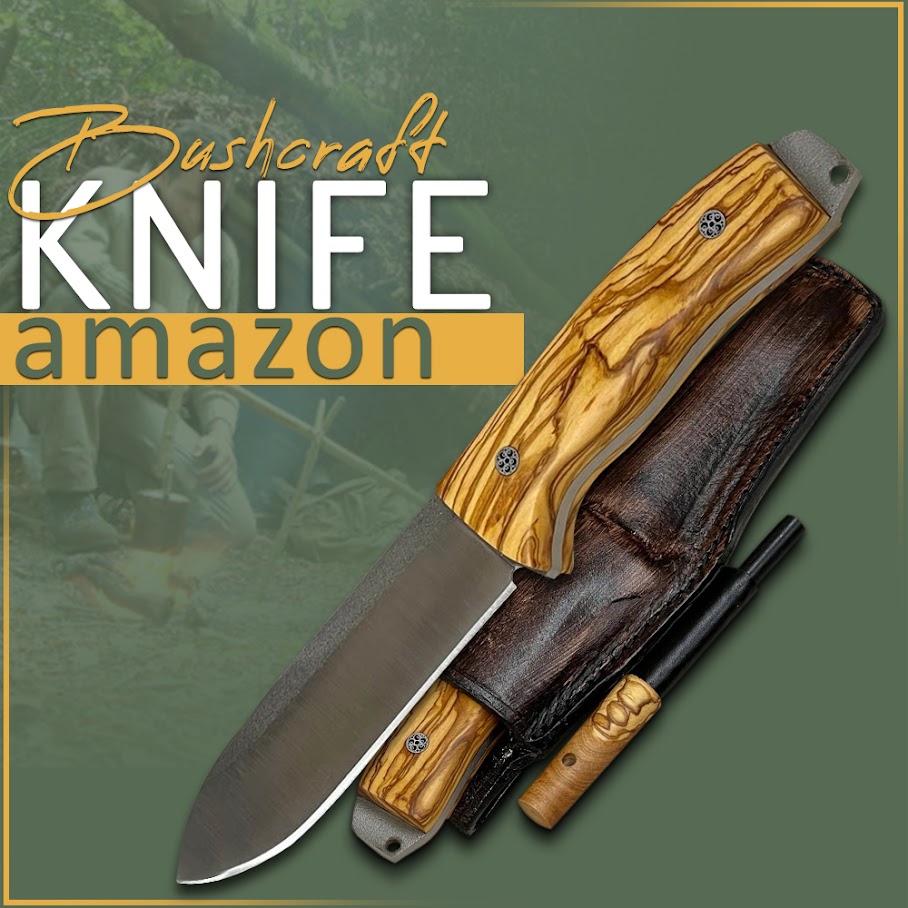 Custom Forged Blades® Wilderness Handmade Bushcraft Knife D2 Steel With Olive Handle