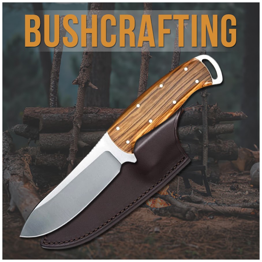 Custom Forged Blades® Persian Hunter Bushcraft Knife With Wood (Olive) Handle