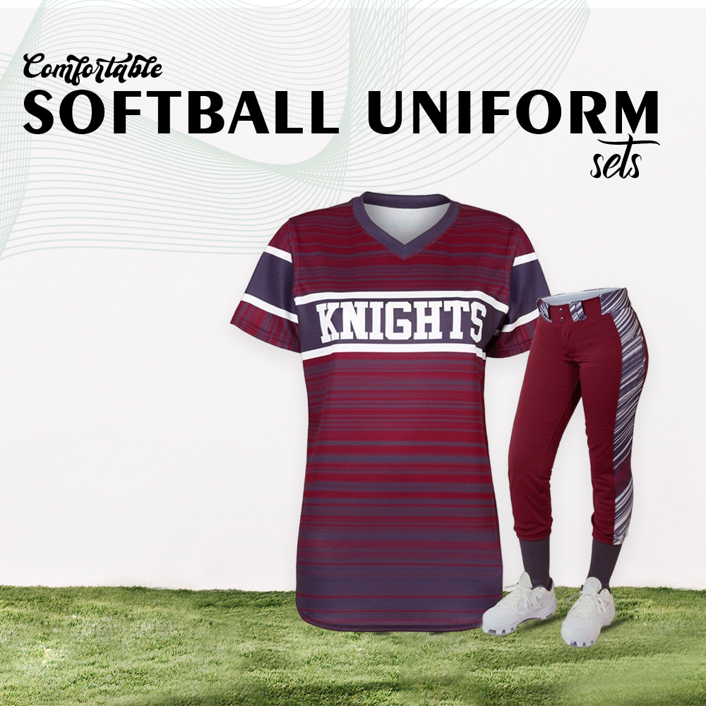 Comfortable softball uniform sets