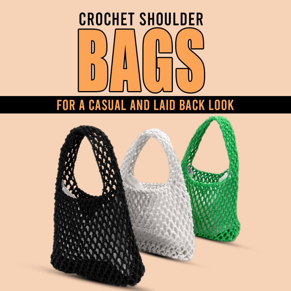 They are useful, and adaptable, and provide any outfit with a fashionable touch. Crochet shoulder bags are a great option if you’re seeking for a purse that exudes a casual and carefree atmosphere.Crochet Shoulder Bags for A Casual and Laid-Back Look