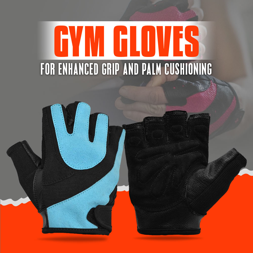 Gym gloves for enhanced grip and palm cushioning