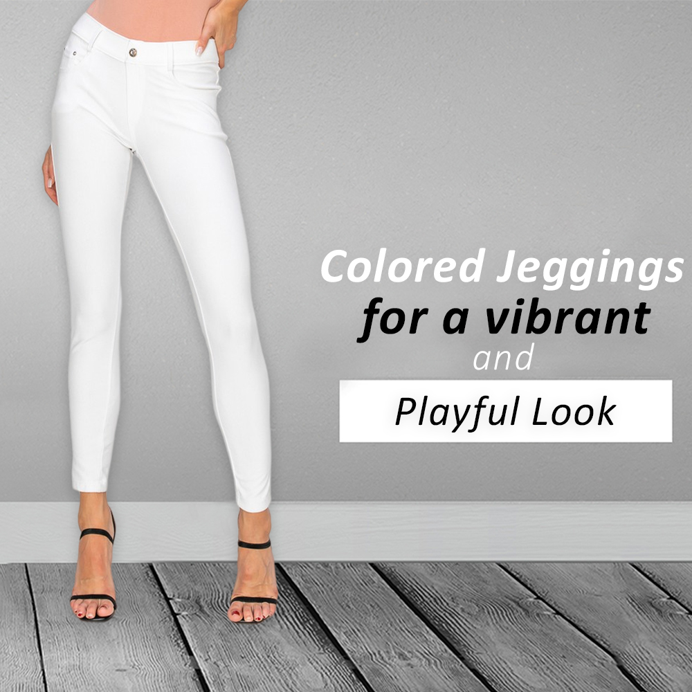 Colored Jeggings for A Vibrant and Playful look