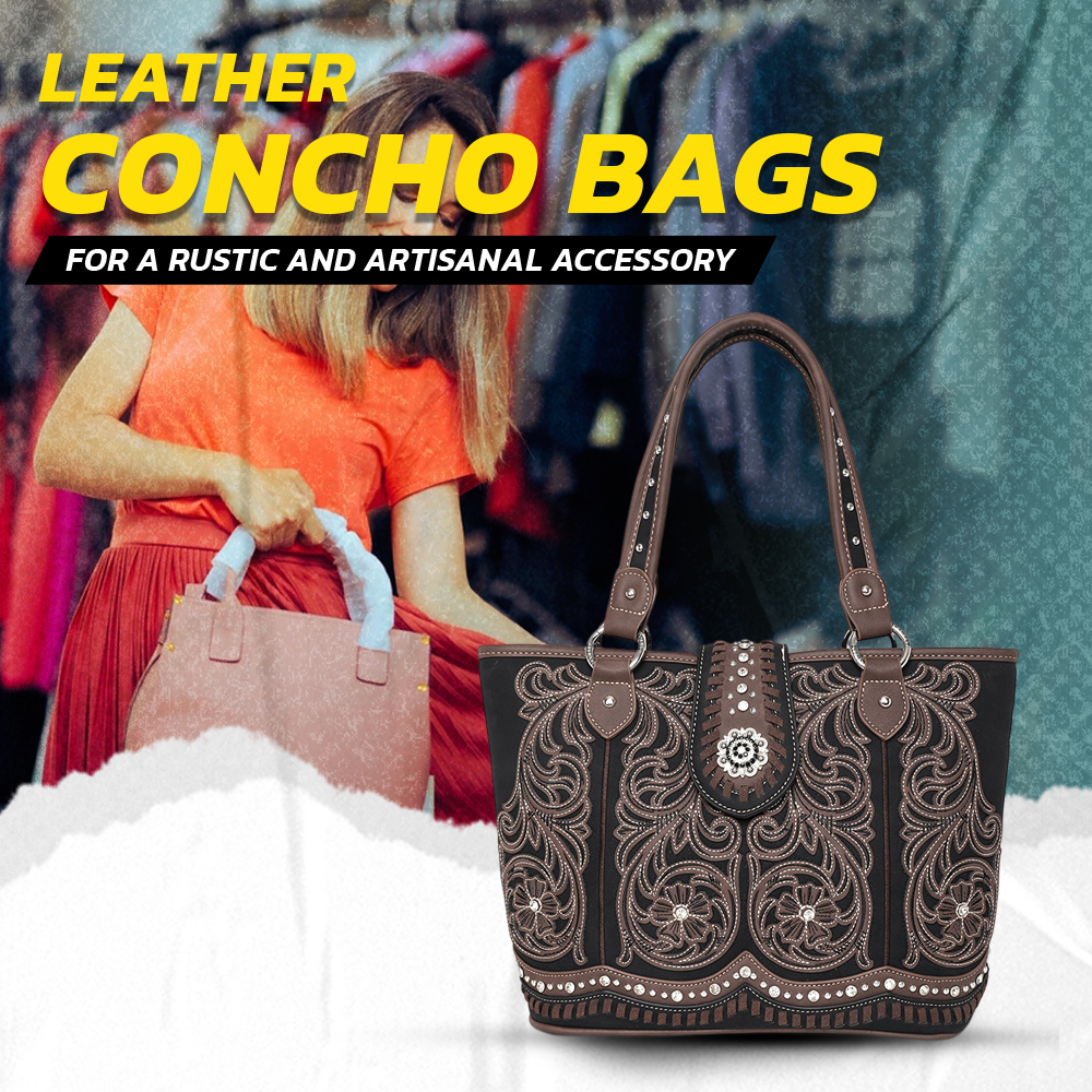 Leather concho bags for a rustic and artisanal accessory