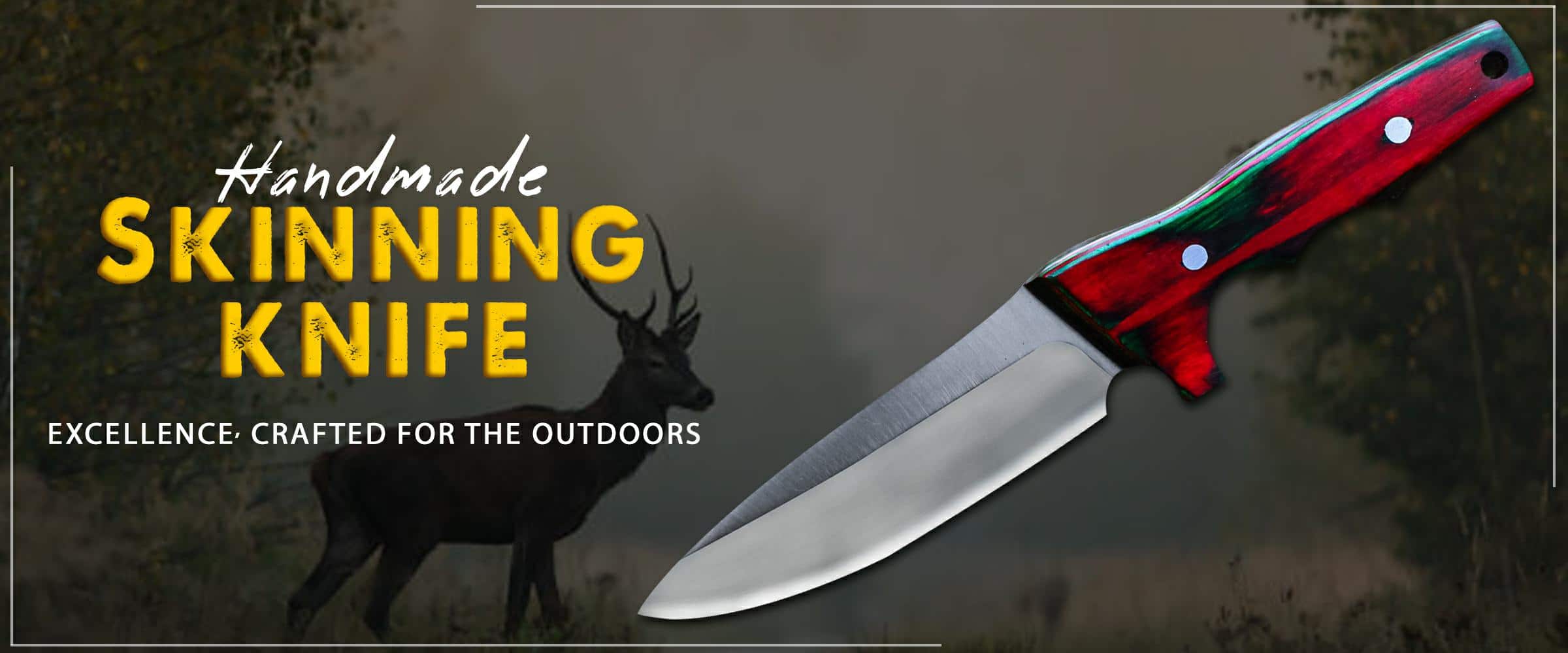 Handmade Skinning Knife Excellence, Crafted for the Outdoors