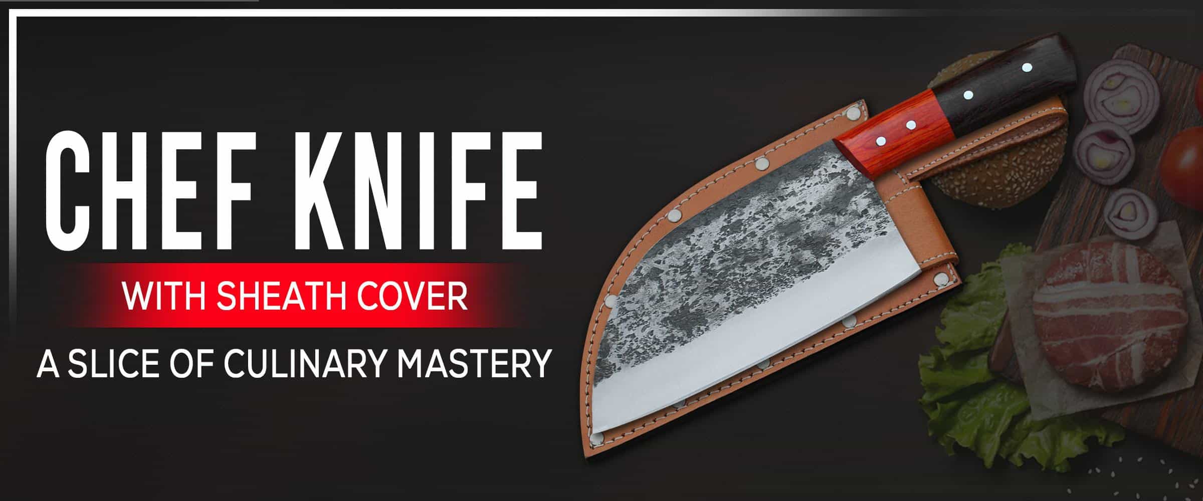 Chef Knife with Sheath Cover, A Slice of Culinary Mastery