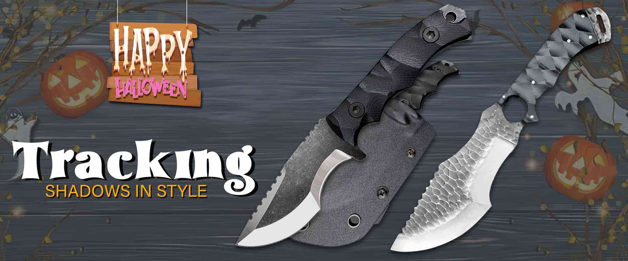 Halloween Tracker Knife Set, Tracking Shadows in Style