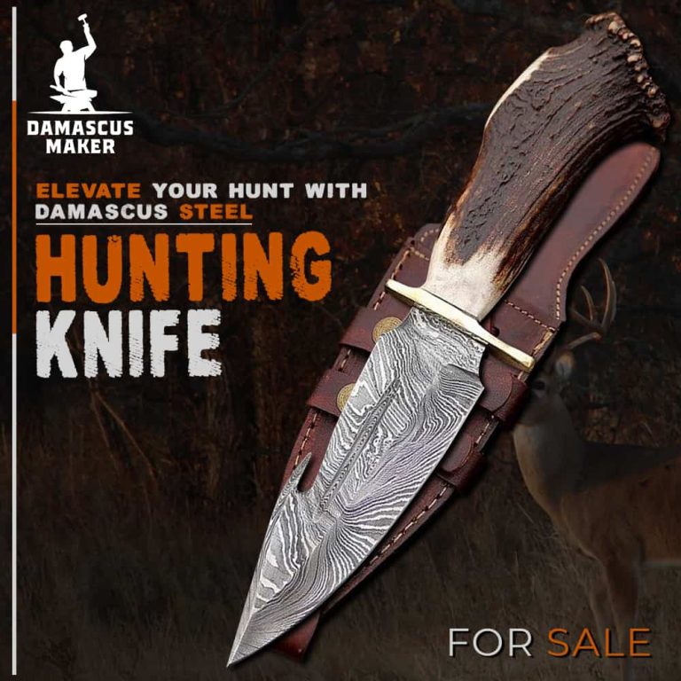 Damascus Steel Hunting Knife