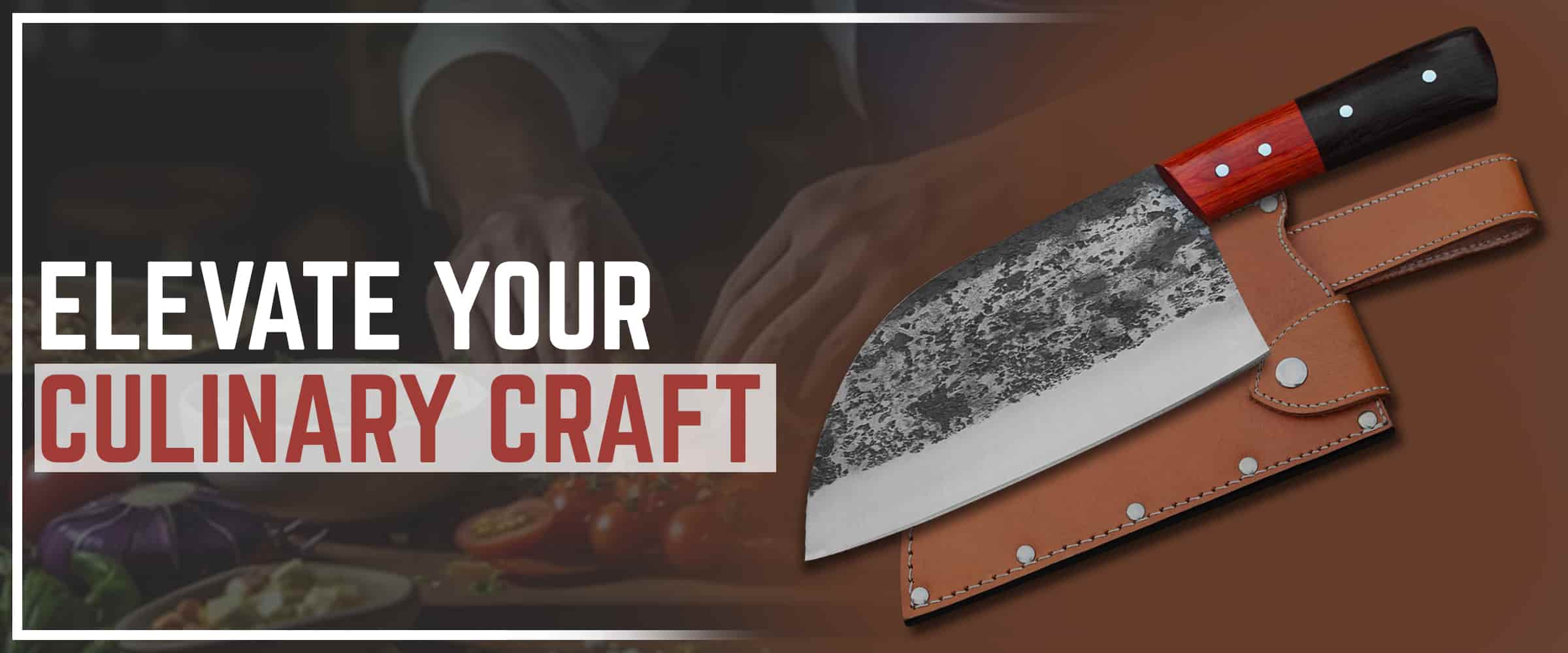 Elevate Your Culinary Craft, Chef Knife with Wood Handle