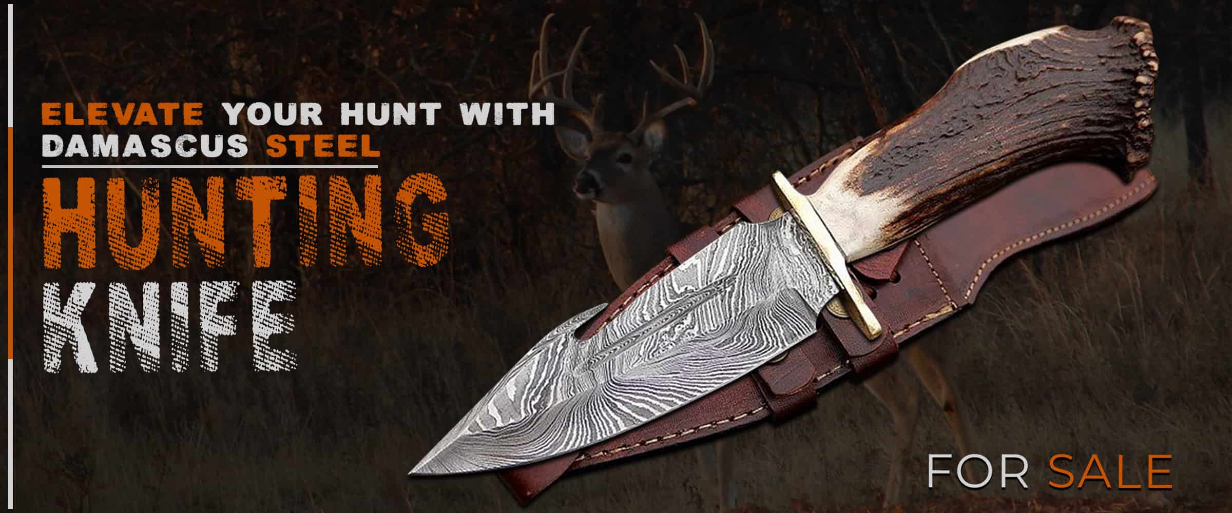 Elevate Your Hunt with Damascus Steel Hunting Knife for Sale