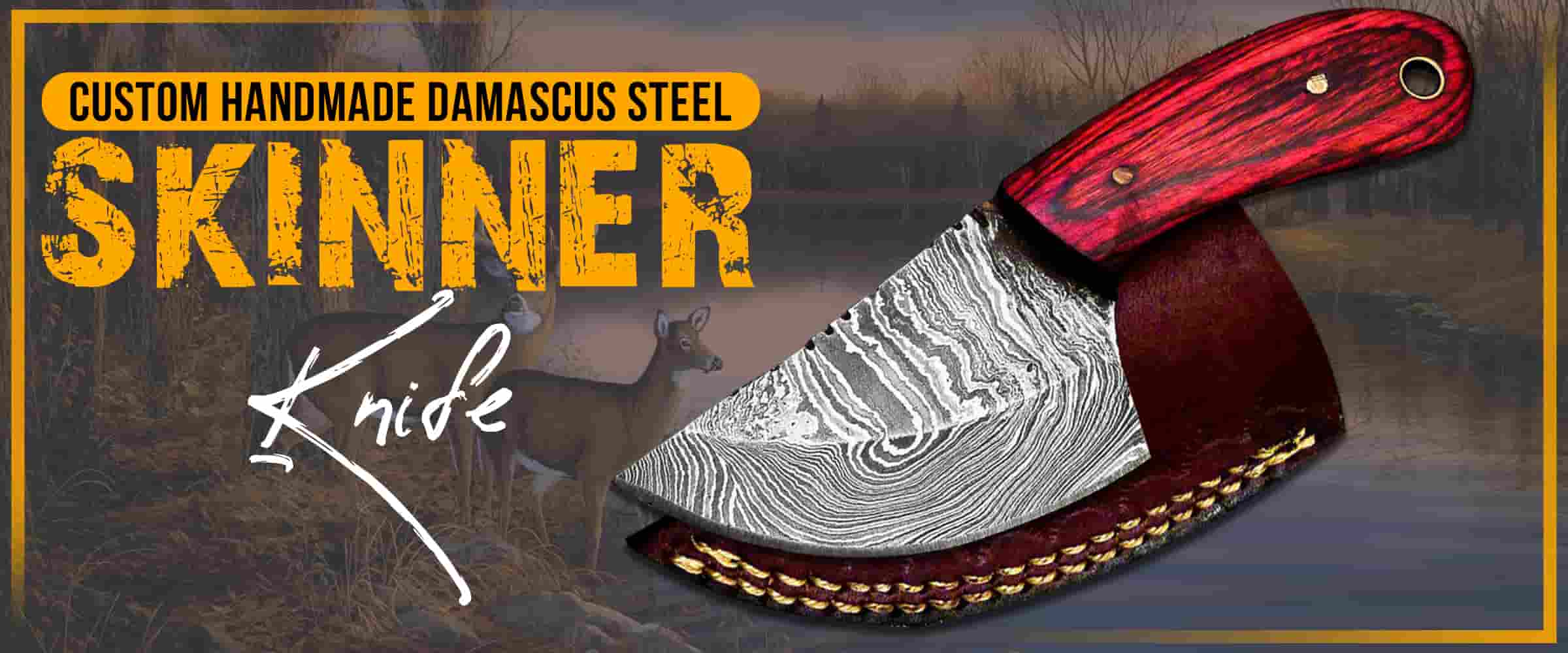 Custom Handmade Damascus Steel Skinner Knife :Exceptional Craftsmanship