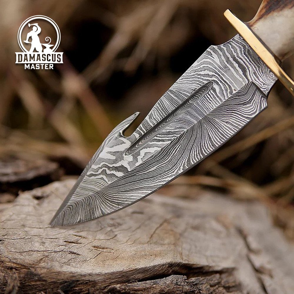 Damascus Steel Hunting Knife